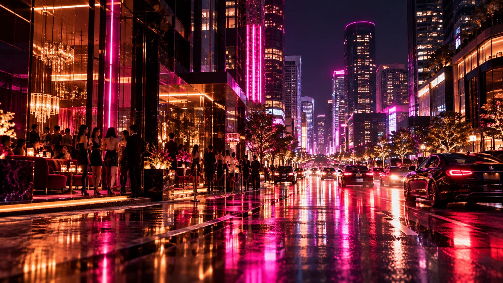 首尔江南夜景