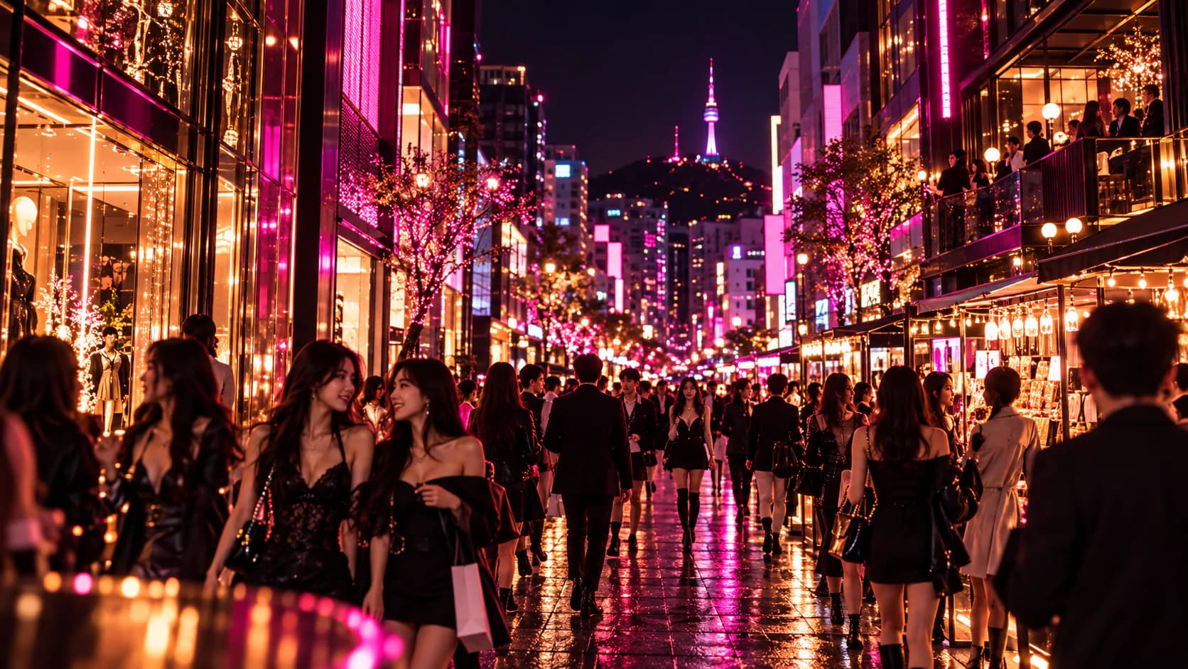 首尔明洞夜景